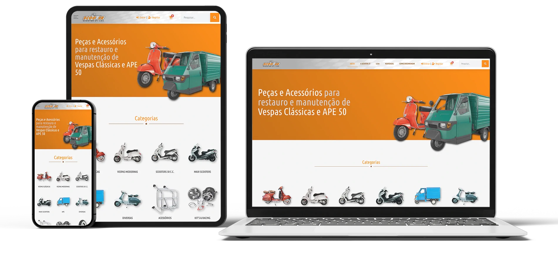 Scooter2T ecommerce website
