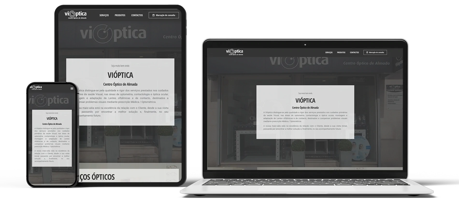 Óptica de Almada Vioptica website